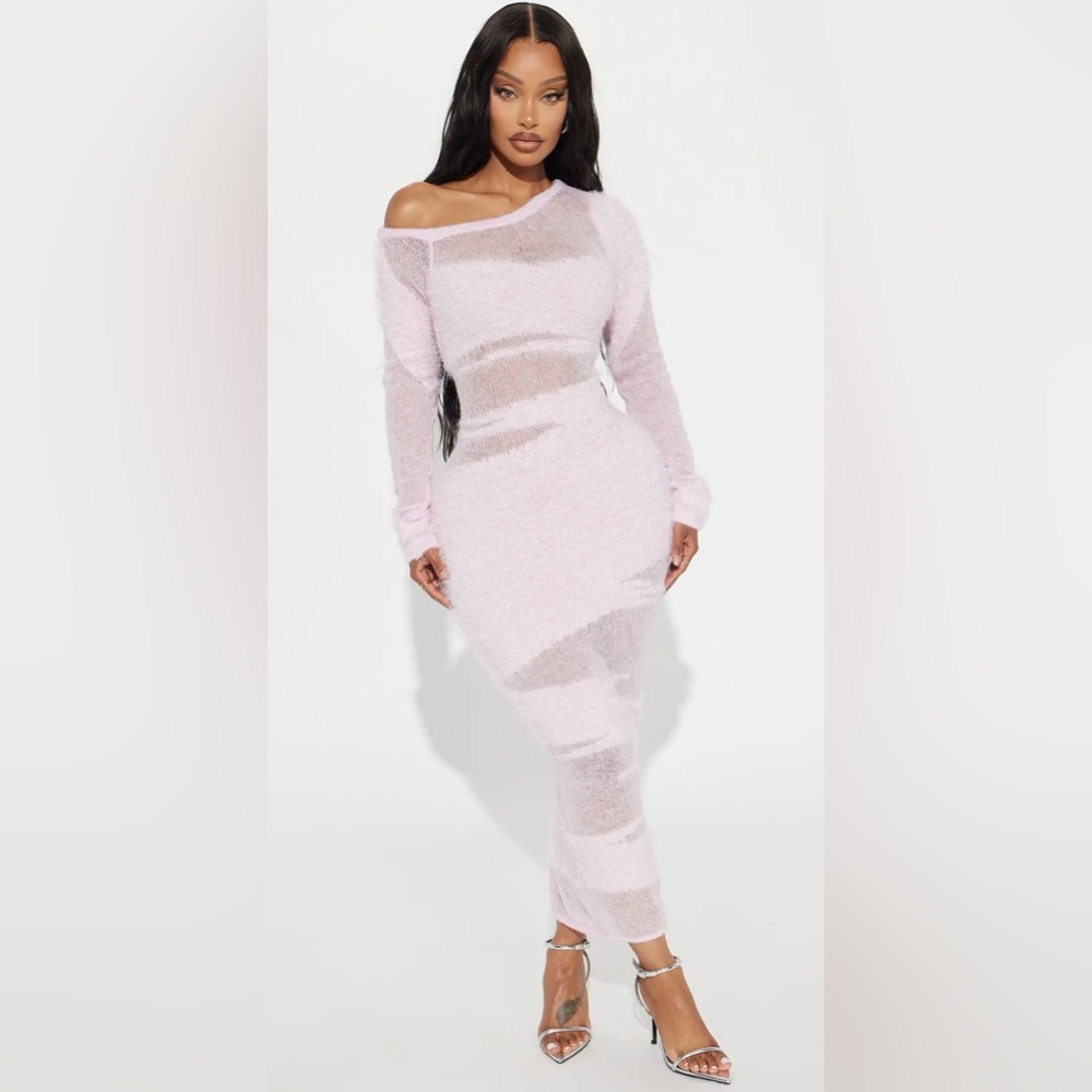 Danya Long Sleeve Maxi Dress - Pink 🩷